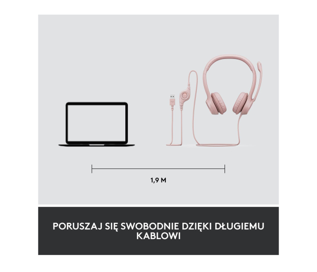 Logitech H390 różowy - 1110326 - zdjęcie 11